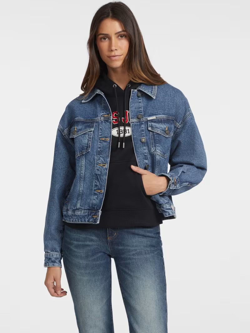 Oversized Denim Trucker Jacket | Guess US | Guess (US)