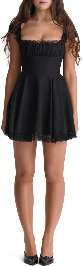 HOUSE OF CB Kaia Lace Trim Fit & Flare Minidress | Nordstrom | Nordstrom