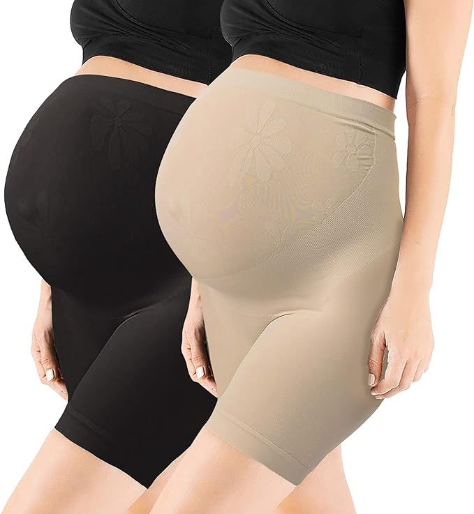 Diravo Womens Seamless Maternity Shapewear High Waist Mid-Thigh Pettipant Pregnancy Underwear for... | Amazon (US)