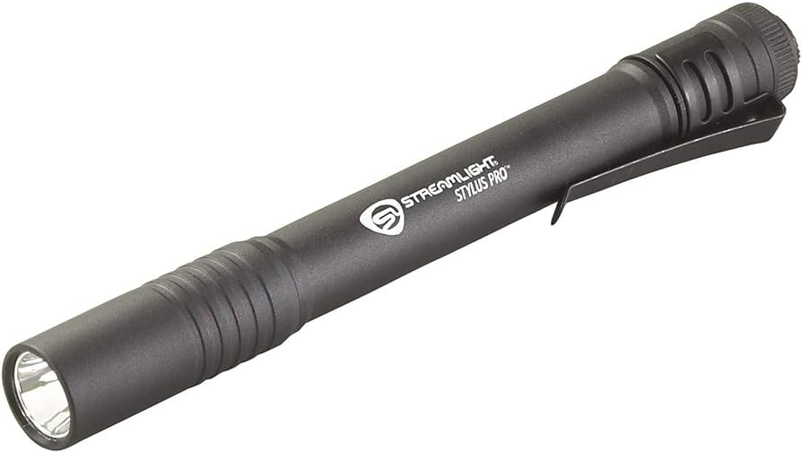 Streamlight 66118 Stylus Pro 100-Lumen Penlight with 2 AAA Alkaline Batteries, Black | Amazon (US)