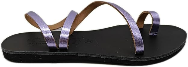 Emmanuela Greek Leather Toe ring Sandals, Quality Handmade Slingback Summer Shoes, Ankle Cuff Str... | Amazon (US)