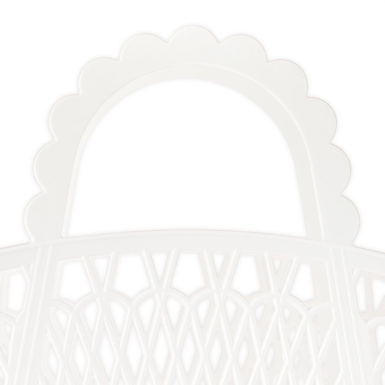 Packed Party 'Bunny Business' White Easter Plastic Basket Tote, Decoration Storage Basket | Walmart (US)