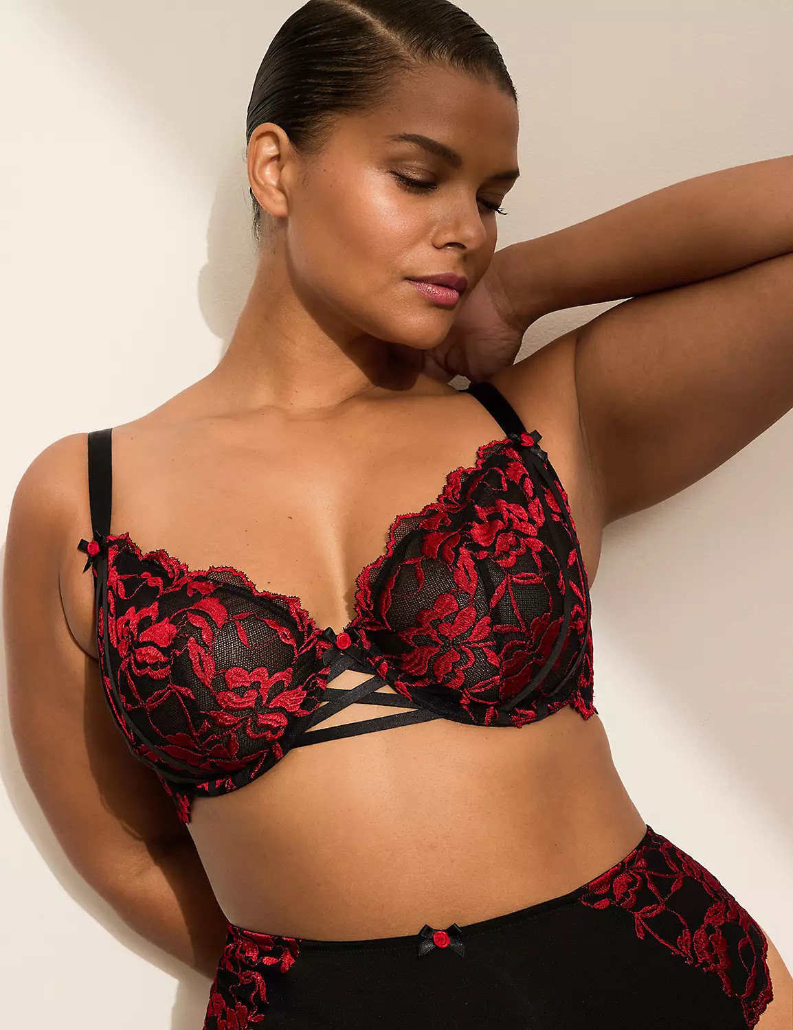 Unlined Lace Strappy-Detail Balconette Bra | Lane Bryant (US)