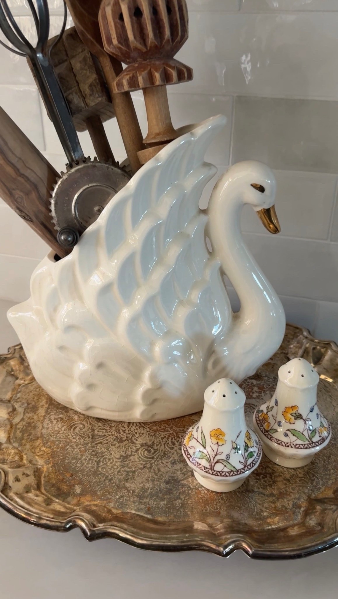 I thrifted this swan but has had so many inquires about it, so I found a few online for you! She really
Makes the best utensil holder! 

#LTKstorytime #LTKHome #LTKfoodie