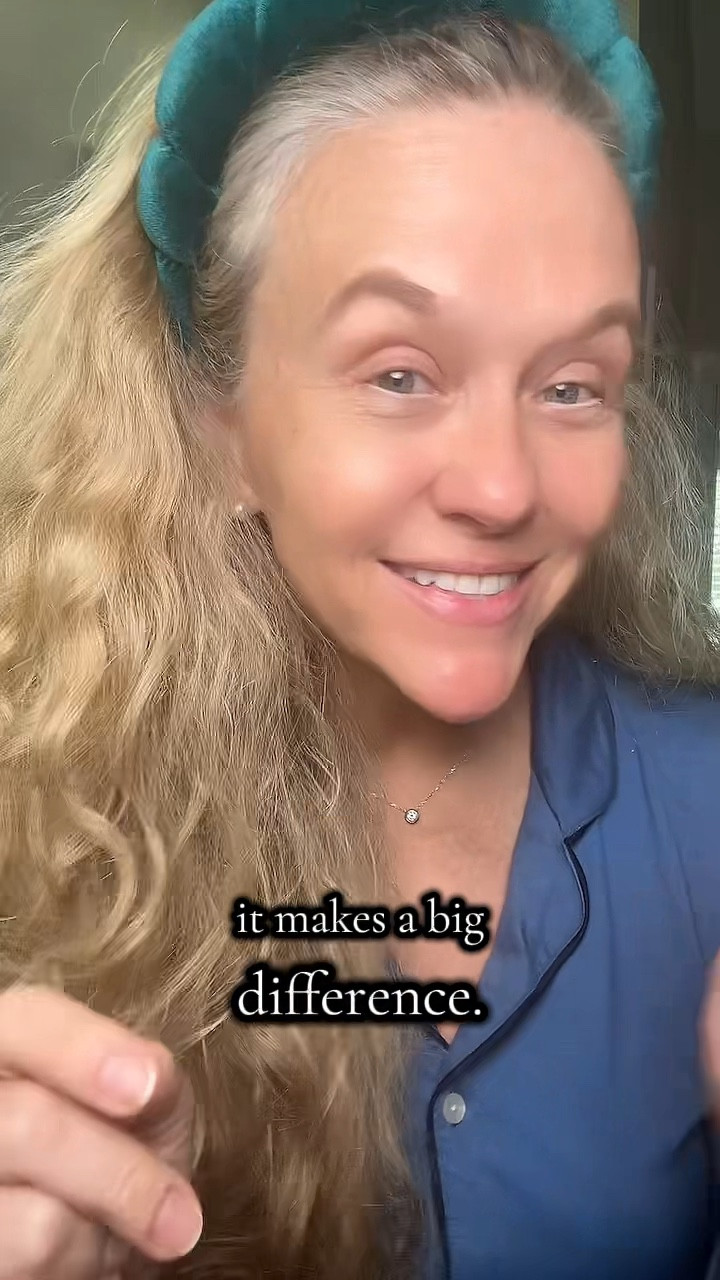 Quick eye brightening trick just by lining with an eye highlight.  Finish with mascara and I’m ready for the day.  As I’ve aged I’ve become a big fan of less is more when it comes to makeup. And this one trick helps me feel even more confident with minimal makeup. @Tarte 

Also? My pretty blue pajamas were a gift from my daughter.  Her mother in law got the same pair for us to wear while we had our hair and makeup done on wedding day!  I’ve linked the style but this exact shade is no longer available. 

#LTKOver40 #LTKmomlife #LTKBeauty