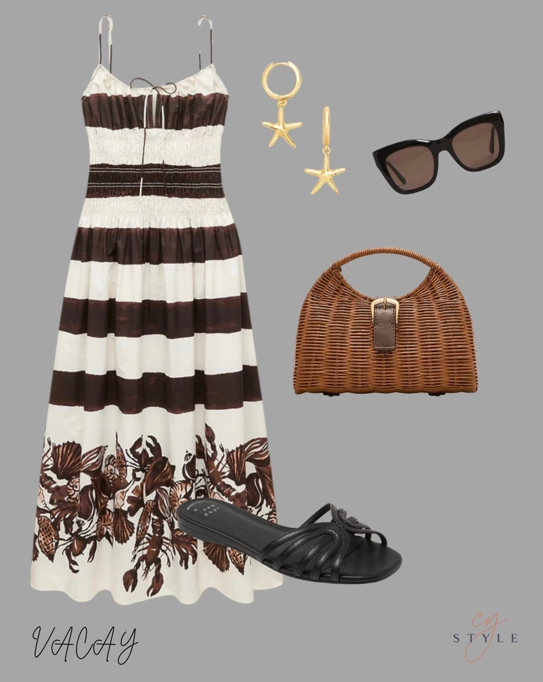 This JCrew dress checks all the boxes!! Stripes, chocolate brown with added 🦞 and 🐚 ! 
🤎🤎🤎🤎🤎🤍🤍🤍🤍🤍

#LTKOver40 #LTKootd #LTKTravel