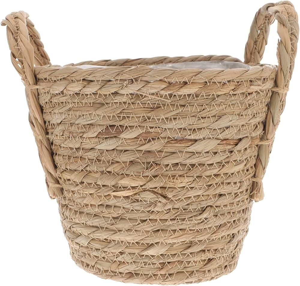DOITOOL Rattan Flower Pots Woven Seagrass Basket Plant Basket Flower Pot Storage Basket Organizer... | Amazon (US)