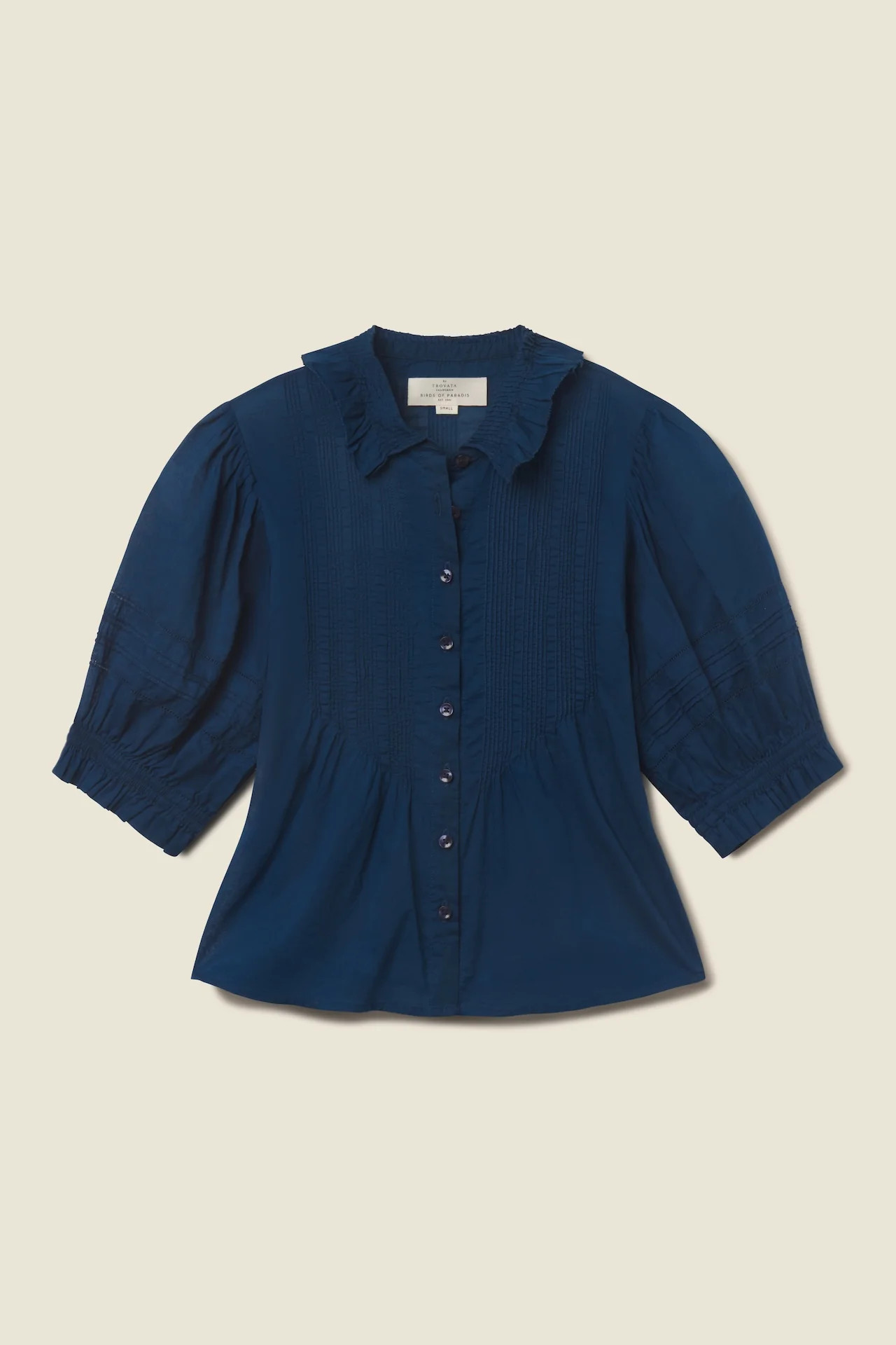 Jess Blouse Laguna Navy | TROVATA