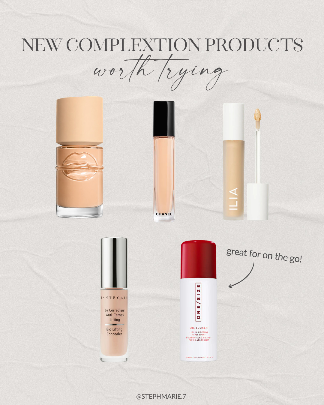 Looking for a new foundation or concealer? These newly launched complexion products work so well for various skin types, including mature skin. One/Size's new liquid blotting paper spray is great for mid day touch ups!   

 #LTKOver40 #LTKBeauty