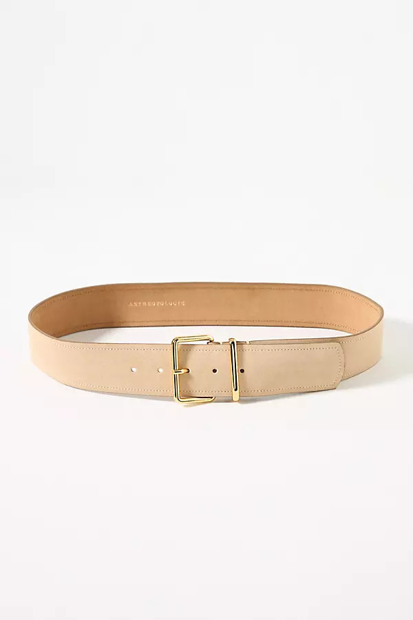 Square-Buckle Suede Belt | Anthropologie (US)