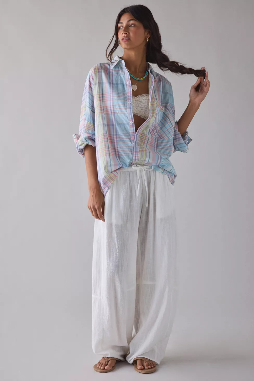 BDG Alex Breezy Cotton Oversized Button-Down Shirt | Urban Outfitters (US and RoW)