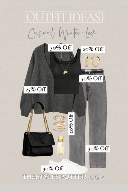 Winter Outfit Ideas ❄️ Casual Winter Look
A winter outfit isn’t complete without a cozy coat and neutral hues. These casual looks are both stylish and practical for an easy and casual winter outfit. The look is built of closet essentials that will be useful and versatile in your capsule wardrobe. 
Shop this look 👇🏼 ❄️ ⛄️ 
P.S. Most of these items are included in Cyber Monday sales. The Mango cardigan is 25% off, the Abercrombie jeans are 30% off, the Steve Madden sneakers are 30% off, the Mejuri earrings and rings are 20% off, the Baublebar ring is 60% off, the Ettika necklace is 30% off, and the Madewell belt is 50% off!



#LTKCyberweek #LTKHoliday #LTKGiftGuide