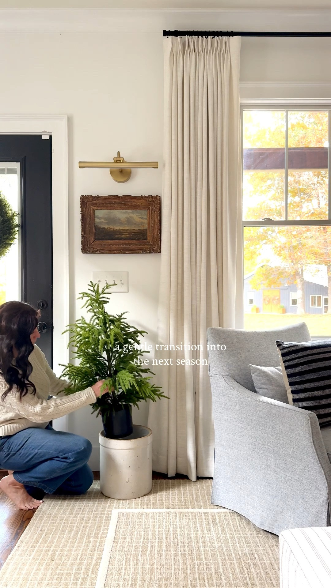 An gentle ease into the next season with small pine tree 

#LTKHome #LTKHoliday #LTKSeasonal