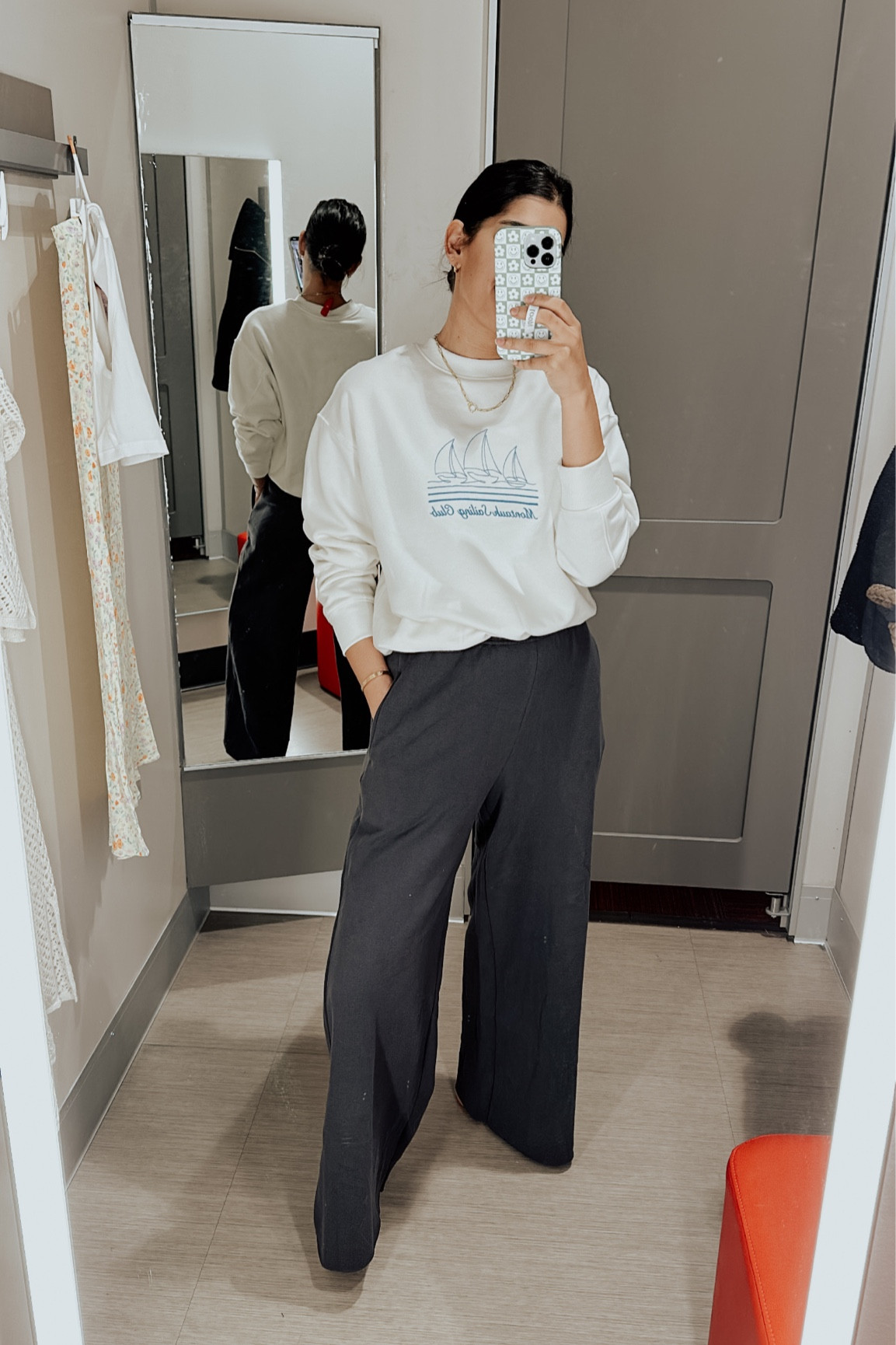 LOVE these sweats! 

Sweatshirt - logo is embroidered! TTS - I’m in an XS 
Sweatpants - run roomy, I’m in an XS but ordered a small 

#LTKstyletip #LTKfindsunder50 #LTKSeasonal