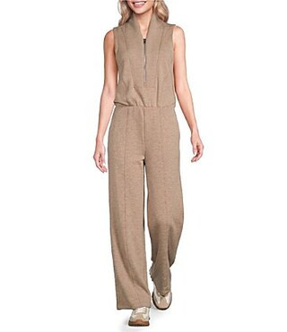 Spanx SPANX AirEssentials� Quarter Zip Sleeveless Jumpsuit -  S | Dillard's