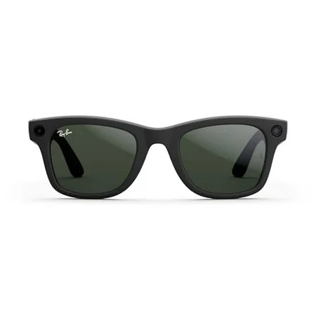 Ray-Ban Meta - Meta Wayfarer Large Smart Glasses with Meta Ai, Audio, Photo, Video Compatibility - Clear to Green Transitions Lenses - Matte Black | Walmart (US)