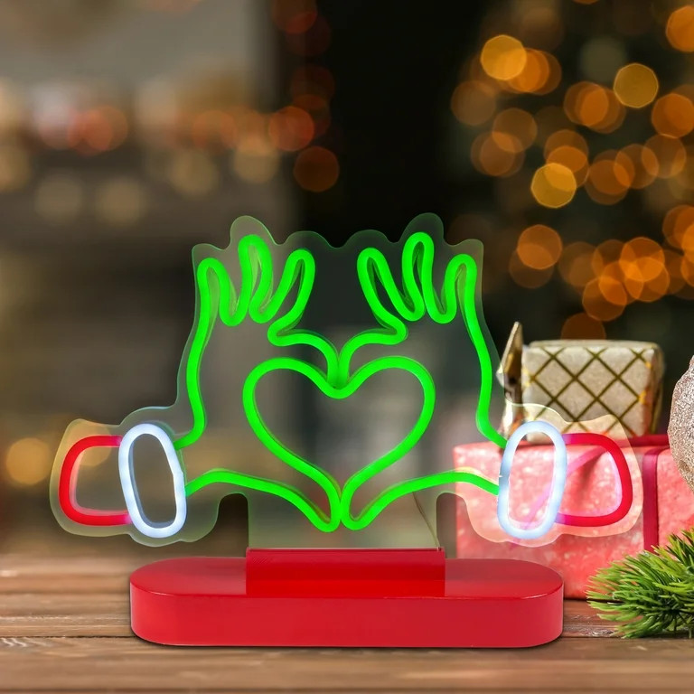 Dr. Seuss' How the Grinch Stole Christmas, LED hands, Light-up, Hanging Wall Décor, by Ruz | Walmart (US)
