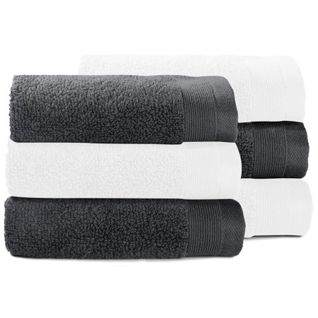 Luxury 100% Cotton Hand Towels - Pack of 6 Extra Soft & Fluffy Quick Dry & Highly Absorbent Hotel Qu | Walmart (US)