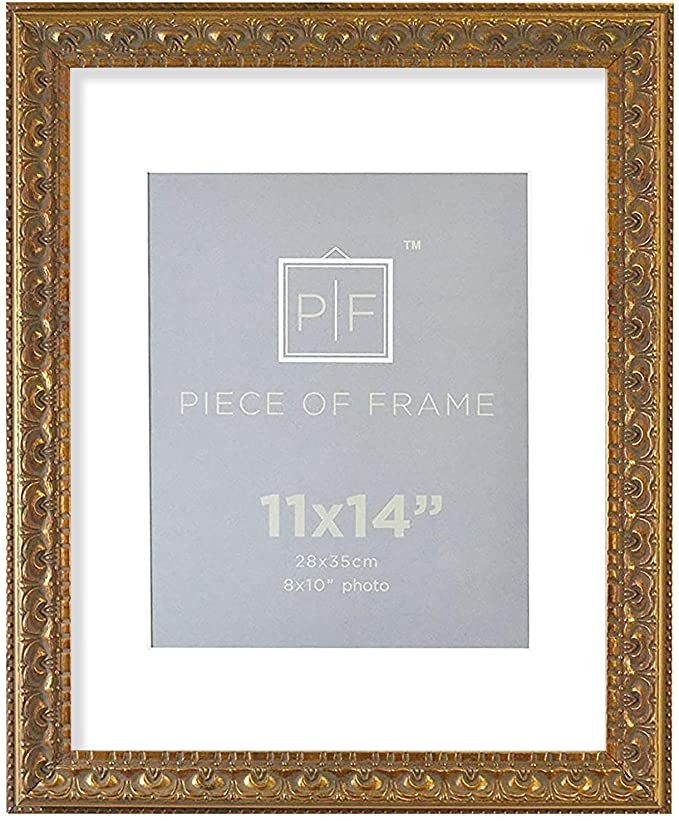 Golden State Art, 11x14 Ornate Finish Photo Frame, with White Mat for 8x10 Picture & Real Glass, ... | Amazon (US)