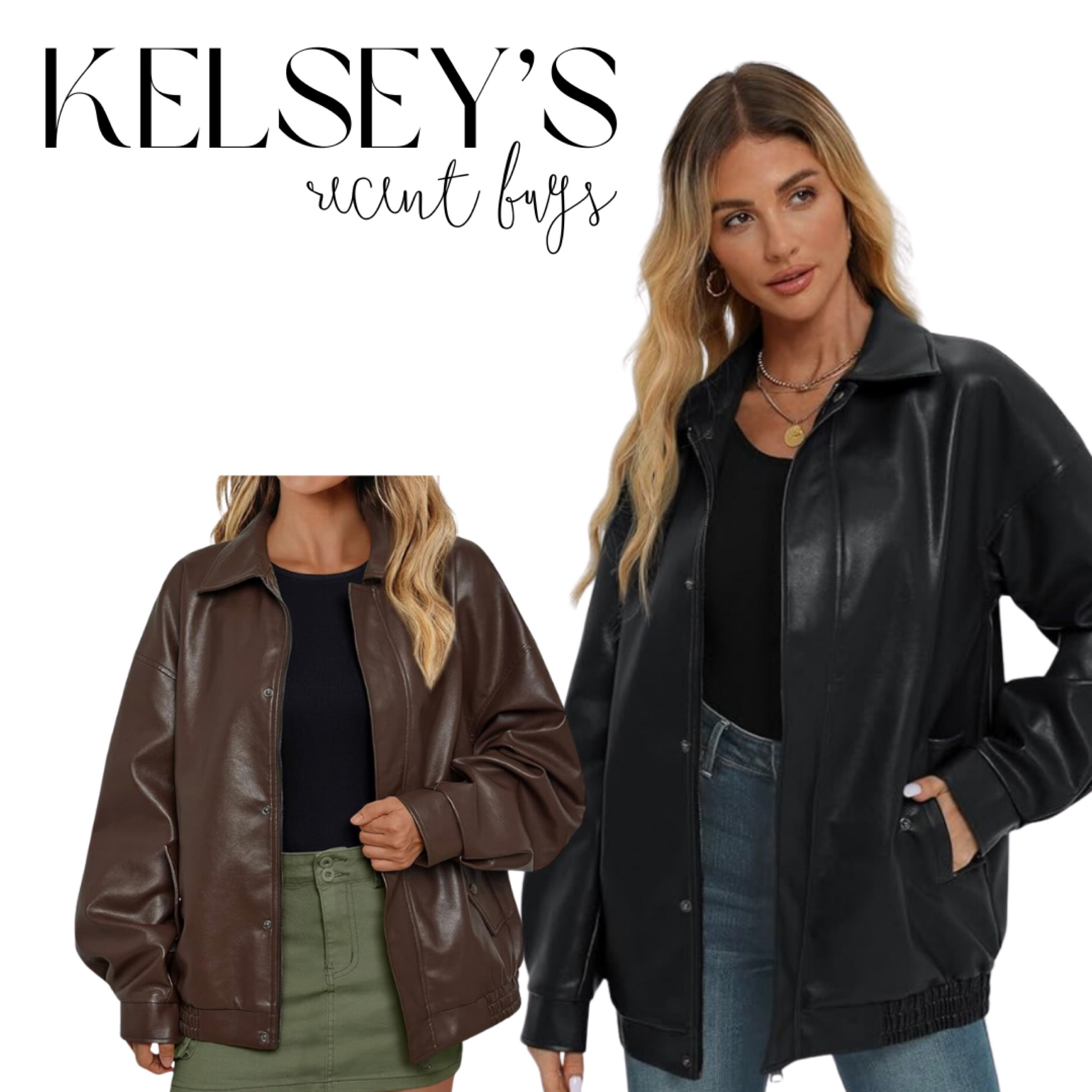 I’ve been wanting a leather bomber and tried to find one to bring into the boutique, but none were budget friendly to say the least! happy shopping 🖤