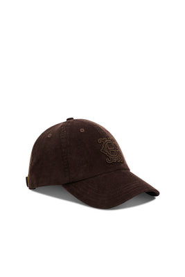 Corduroy Heraldic Cap (Chocolate) | Holland Cooper