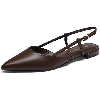 DREAM PAIRS Women's Slingback Dress Ballet Flats | Pointed Toe Flats, Buckle Strap, Classic Low H... | Amazon (US)