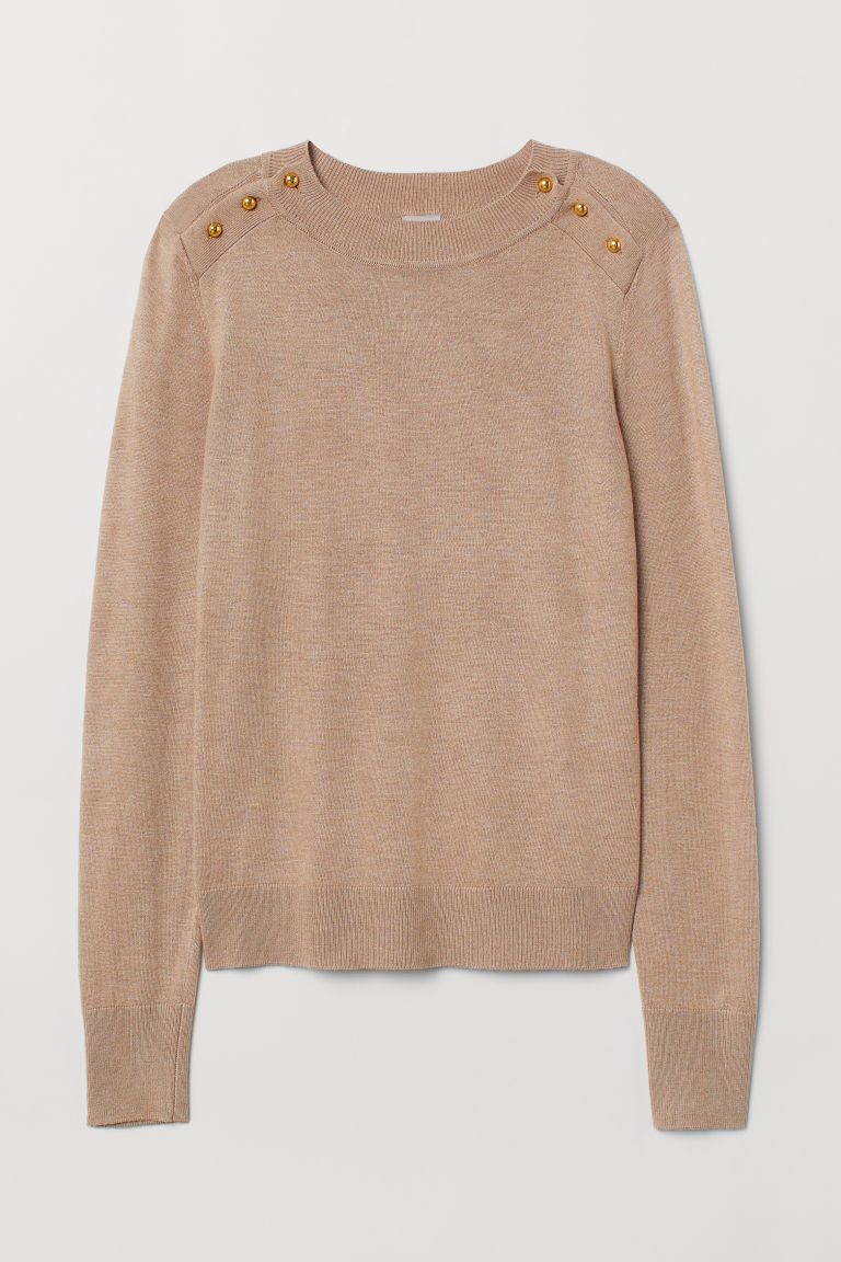 H & M - Fine-knit Sweater - Beige | H&M (US + CA)