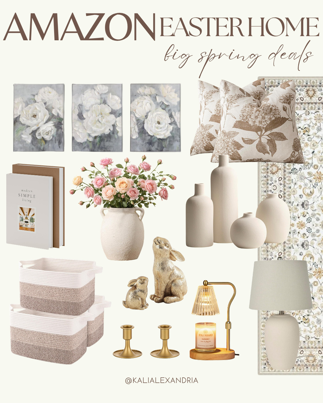 Amazon Easter home decor 🐰 Neutral + pretty spring finds—florals, bunnies, pillows & decor to style your home.

// Amazon, Amazon Finds, Amazon Easter, Amazon Spring, Amazon Spring Decor, Amazon Neutral Home, Amazon Neutral Home Finds, Amazon Home Spring, Amazon Home, Amazon Home Finds, Amazon Home Decor, Amazon Home Decor Finds, Cozy Home Decor, Amazon Deals Amazon Sale 

 #LTKSeasonal #LTKHome #LTKSaleAlert