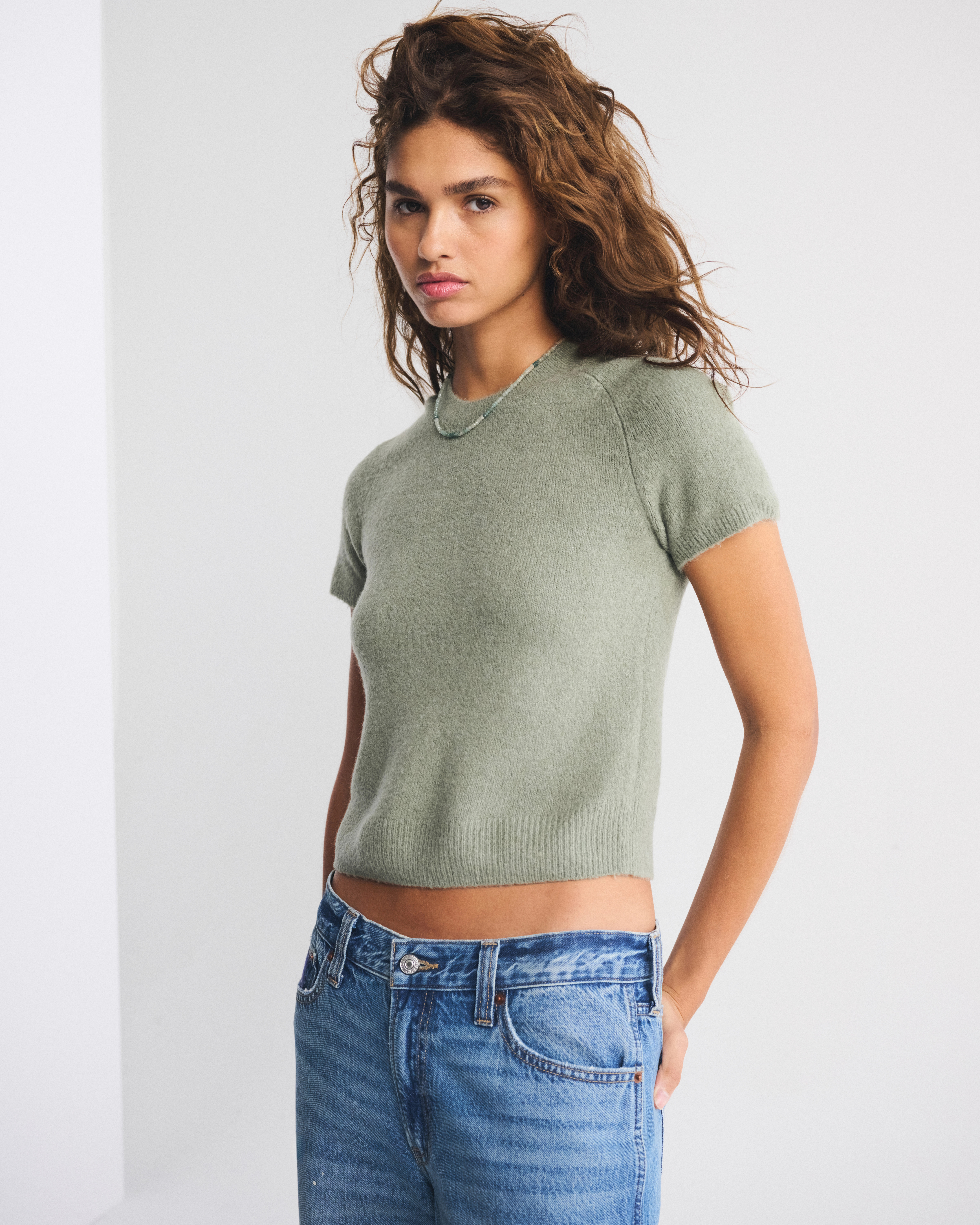 Skimming Crew Sweater Tee | Abercrombie & Fitch (US)