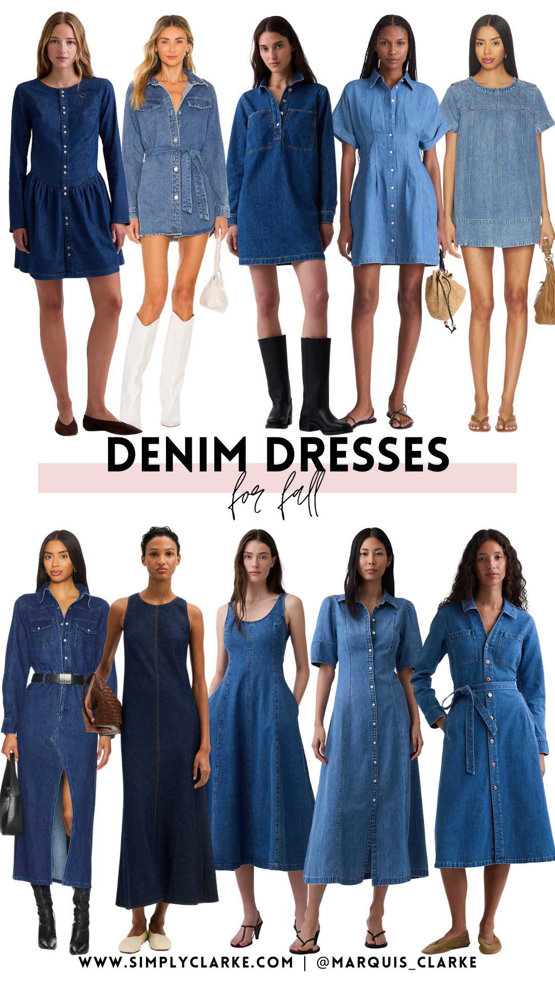 Denim dresses are the fall staple! From minis to maxis, these are perfect with boots, flats, or sneakers—tap to shop your favorite!

denim dress - fall outfit ideas - women’s fall fashion - casual fall dress - denim mini dress - denim midi dress - denim maxi dress - transitional outfits - fall wardrobe essentials

 

 #LTKootd #LTKmomlife #LTKSeasonal