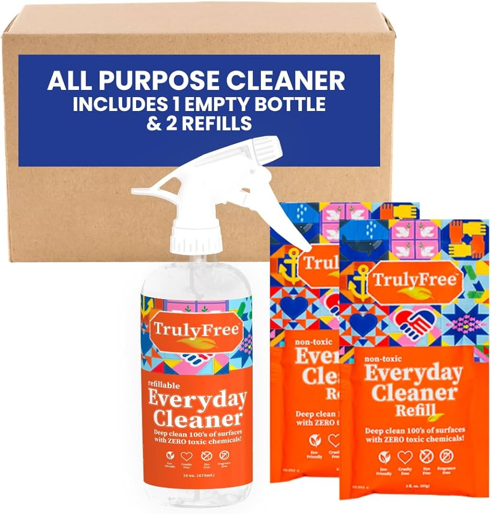 Truly Free Everyday Cleaner - Multipurpose Cleaner Spray, Kitchen Counter Cleaner, Natural Cleani... | Amazon (US)