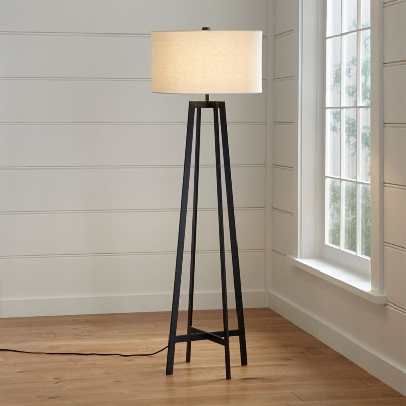 Castillo Black Floor Lamp + Reviews | Crate & Barrel | Crate & Barrel