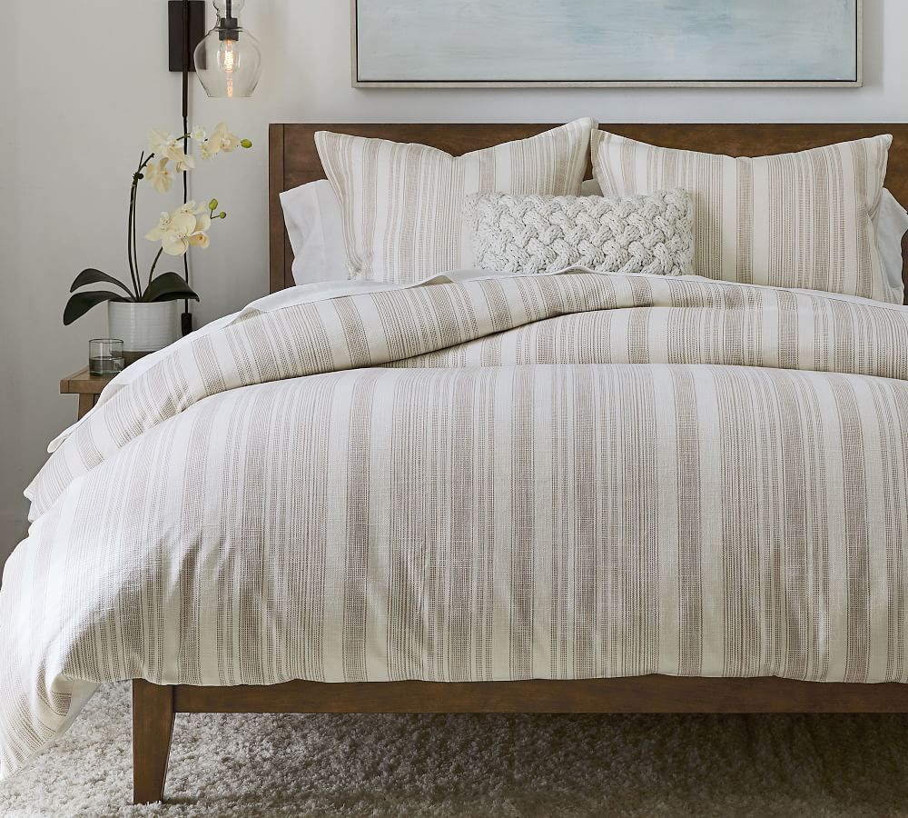Hawthorn Striped Cotton Duvet Cover | Pottery Barn (US)