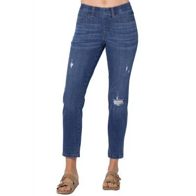 Women's Pull-On Destroyed Boyfriend Jegging - Judy Blue 5 | Target
