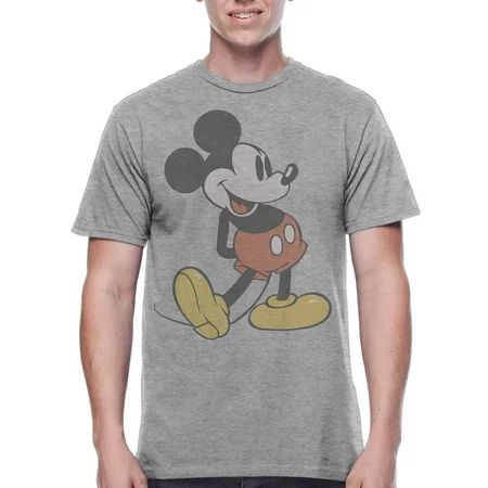 Mickey Mouse Men's Vintage Character Shot Short Sleeve Graphic T-Shirt, up to Size 2XL | Walmart (US)