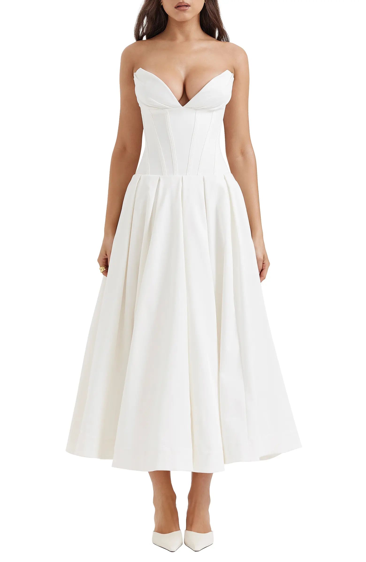 Lady Strapless Midi Dress | Nordstrom