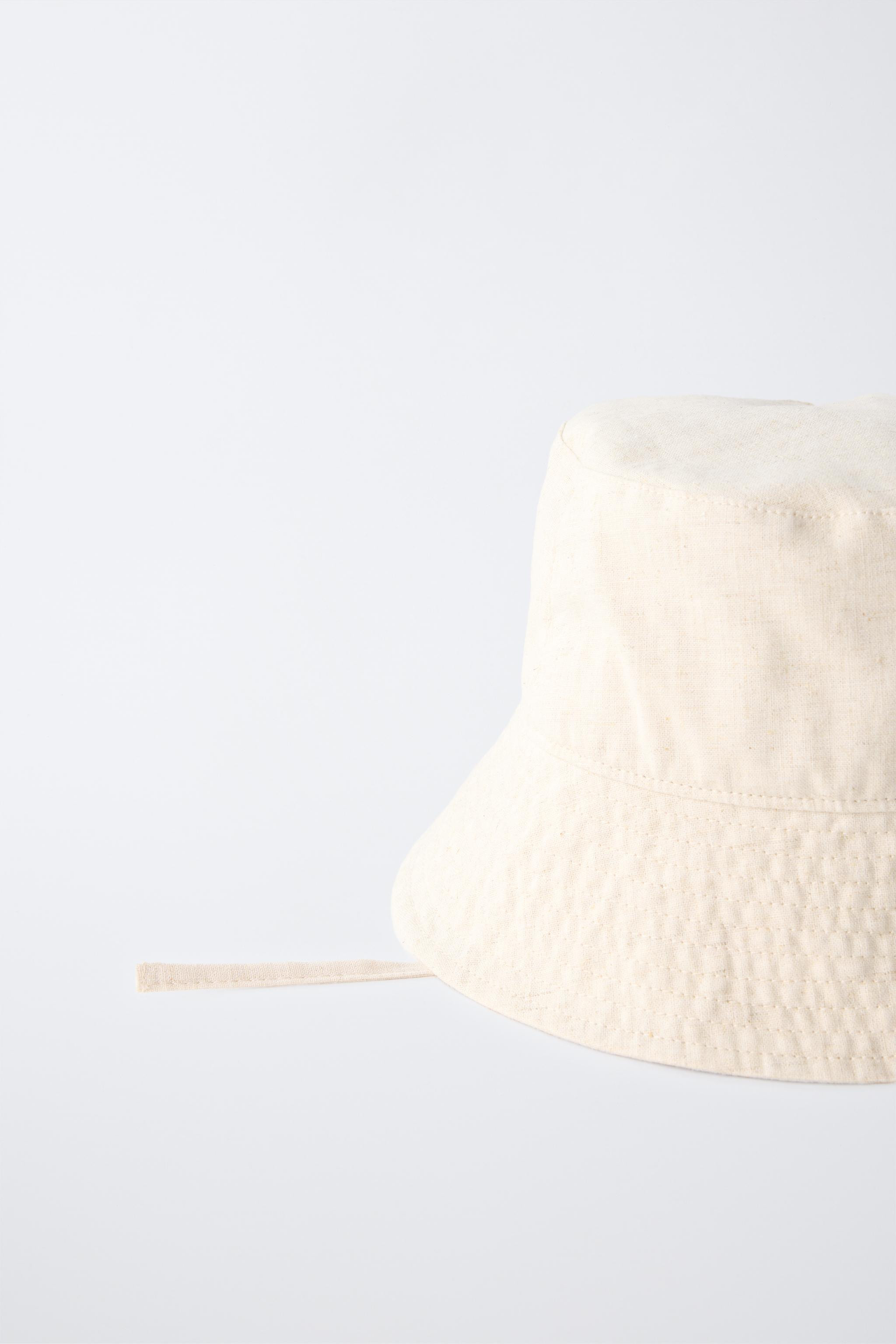 COTTON LINEN BUCKET HAT | Zara US