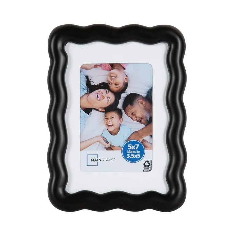 Mainstays 5x7 Wavy Black Picture Frame | Walmart (US)