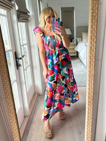 Obsessed with this dress! The style, length, and print is perfection. Wearing a size small. Code FANCY15 for 15% off 

#LTKSeasonal #LTKfindsunder100 #LTKstyletip