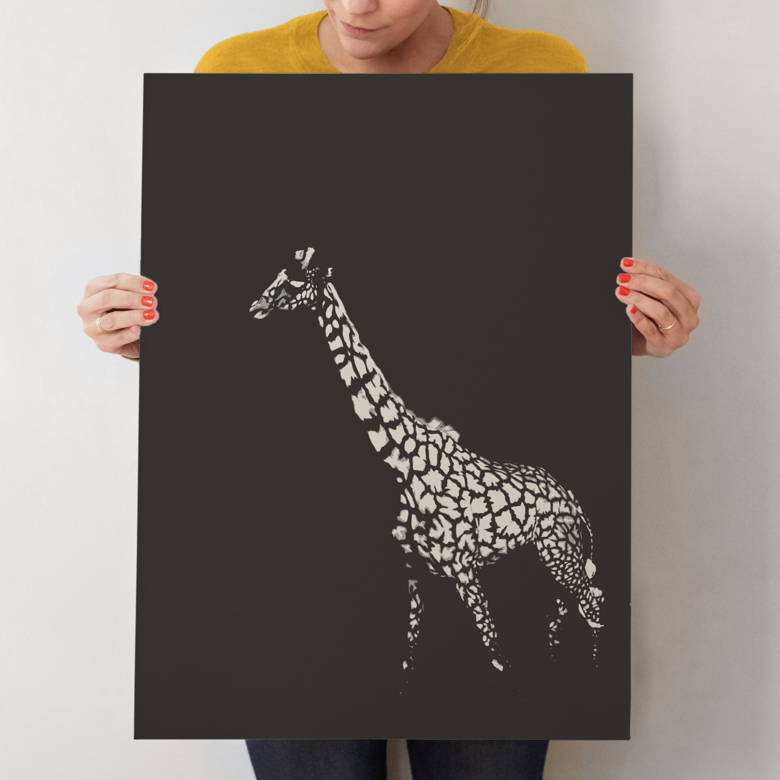 "fading giraffe" - Graphic Limited Edition Art Print by Erin Niehenke. | Minted