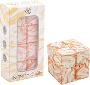 Amazon.com: Daily Vibrations Infinity Cubes, Durable Stress Relieving Orange Fidget Toy, Stress a... | Amazon (US)