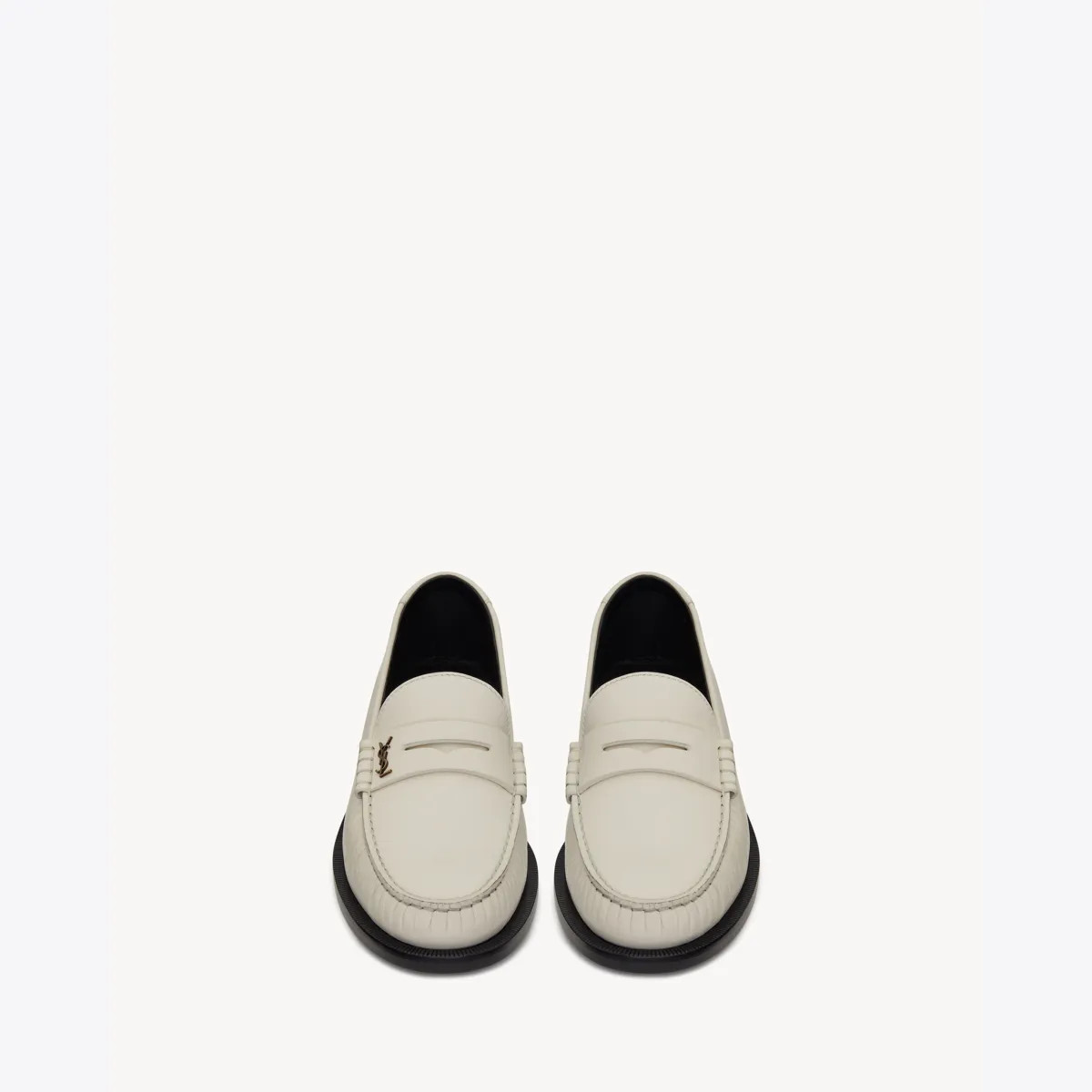 Le Loafer Penny Slippers In Smooth Leather White 4.5 | Saint Laurent Inc. (Global)