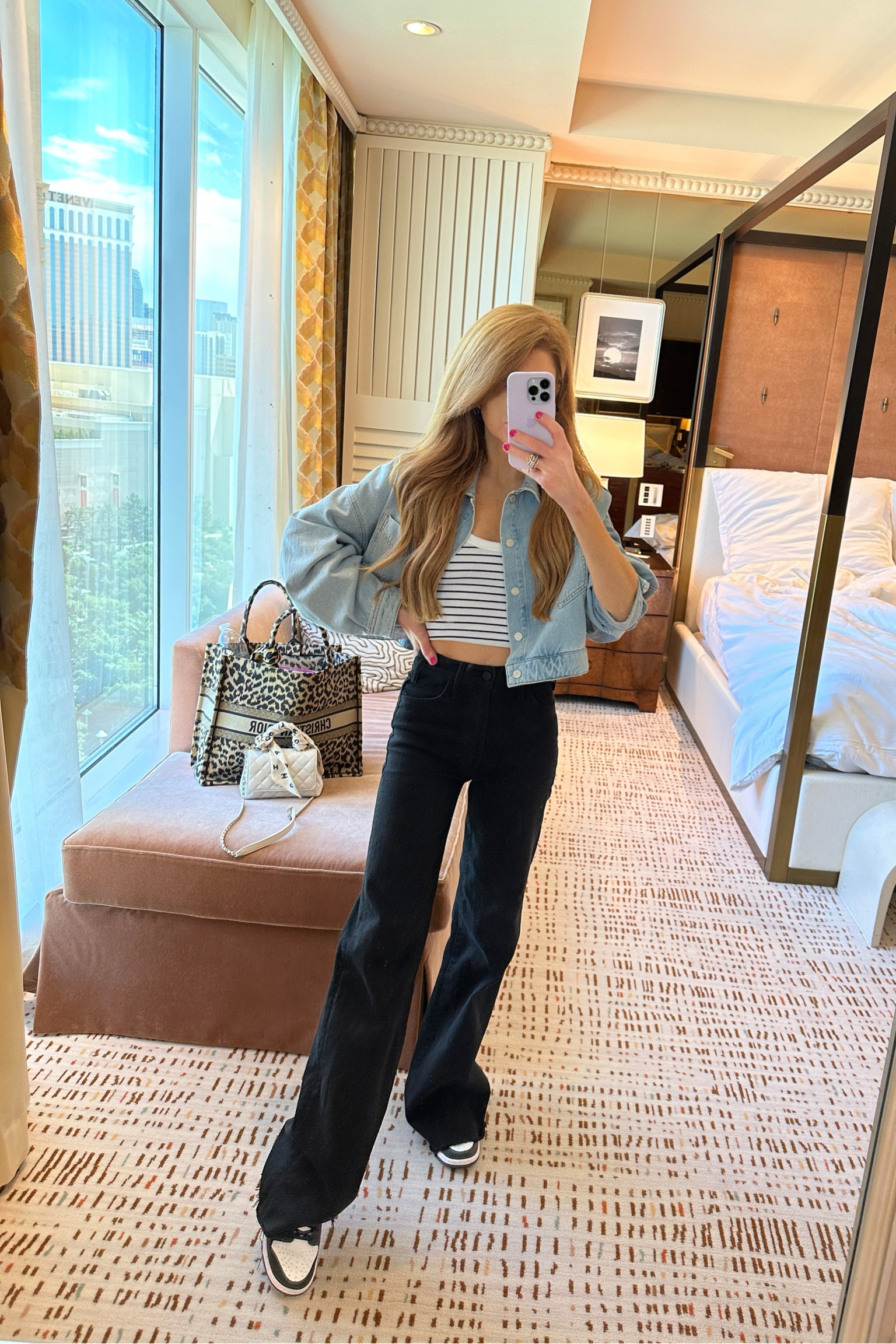 Favorite jean jacket and mother wide leg jeans abercrombie tank Travel look

#LTKSeasonal #LTKunder100 #LTKtravel