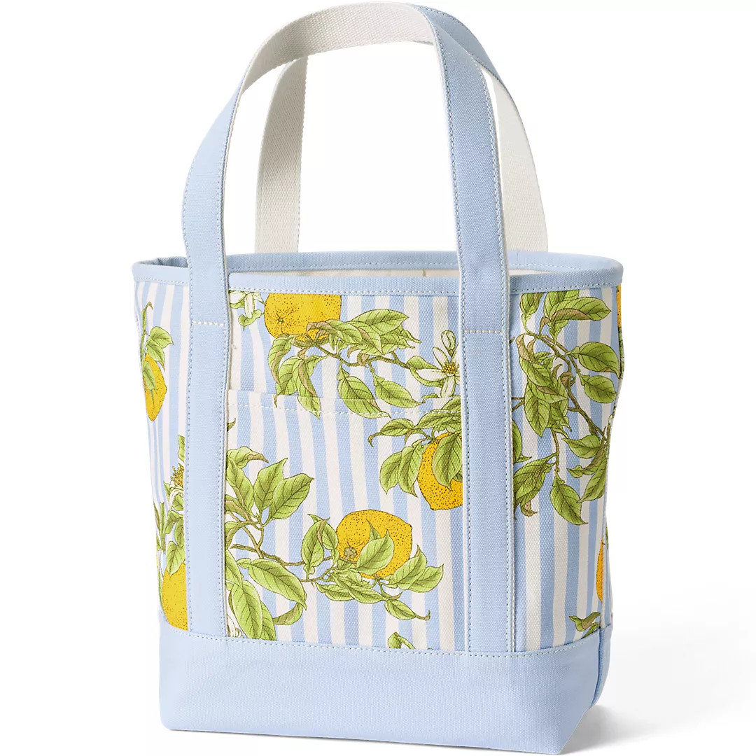 Medium Print 5 Pocket Open Top Canvas Tote Bag | Lands' End (US)