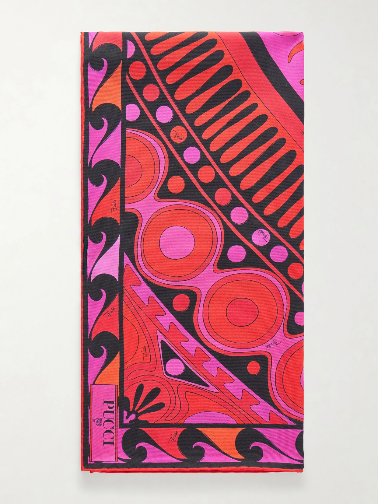 PUCCI - Printed Silk-twill Scarf - Pink | NET-A-PORTER (US)
