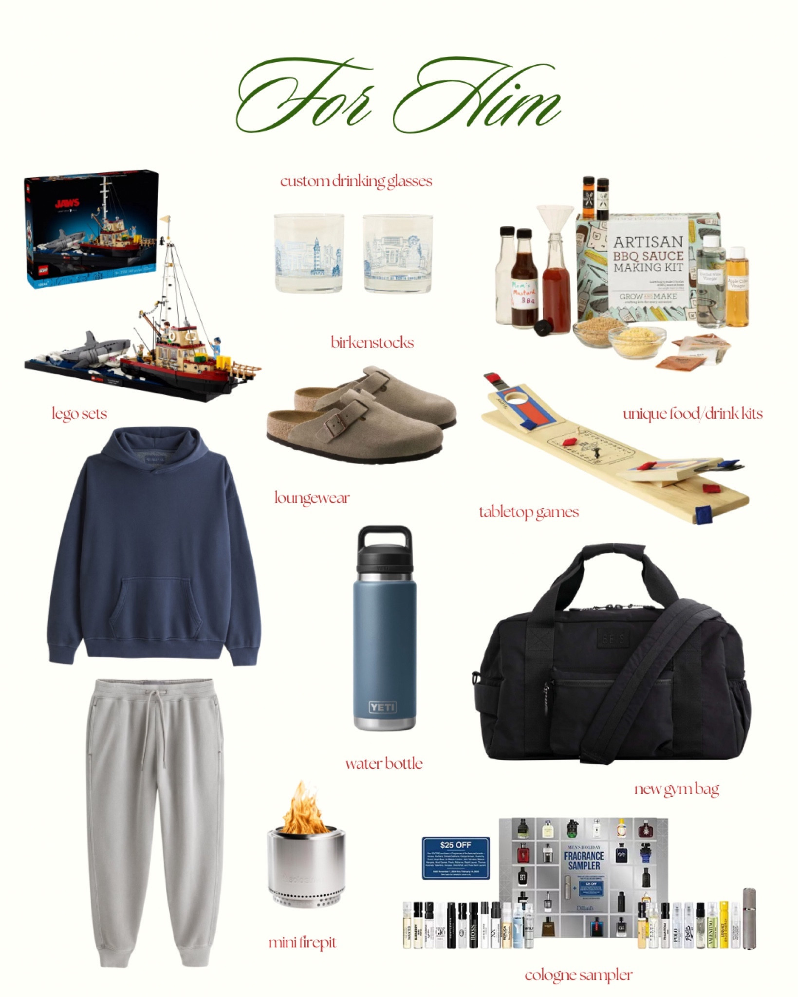 Finding the perfect gift for him just got easier. Whether he’s into cozy loungewear, fun tabletop games, building epic Lego sets, or discovering his new signature scent, this guide has something he’ll love. Tap to shop my favorite picks and make his holiday extra special.

#GiftGuideForHim #HolidayShopping #GiftsForHim #MensGiftGuide #HolidayGiftIdeas #GiftInspo #MensFashion #Loungewear #TabletopGames #LEGO #CologneSampler #HolidaySeason #GiftIdeas

#LTKSeasonal #LTKfindsunder50 #LTKstyletip
