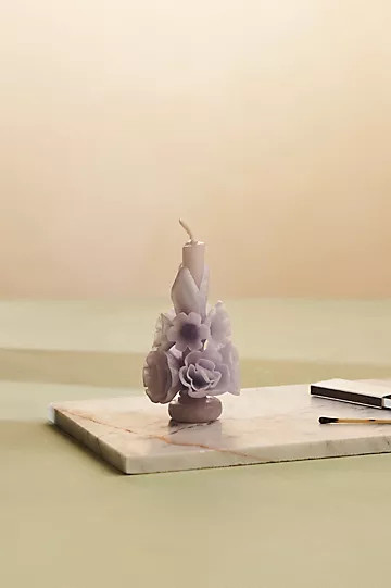 Oaxacan Floral Taper Candle, Mini | Anthropologie (US)