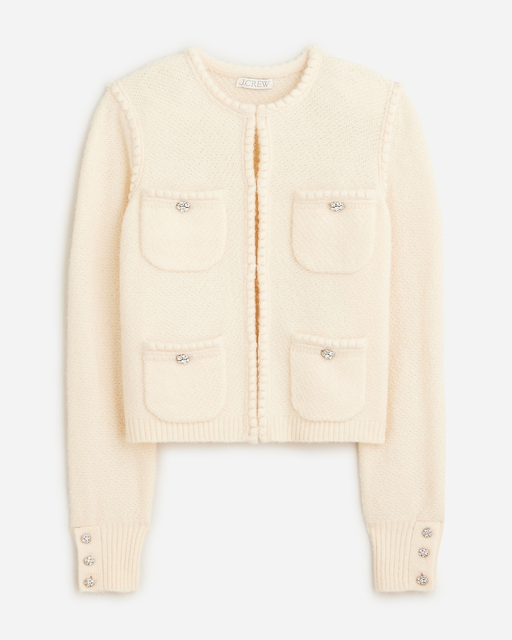 Odette sweater lady jacket with jewel buttons | J. Crew US