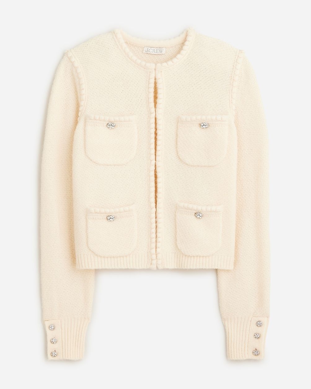 Odette sweater lady jacket with jewel buttons | J.Crew US