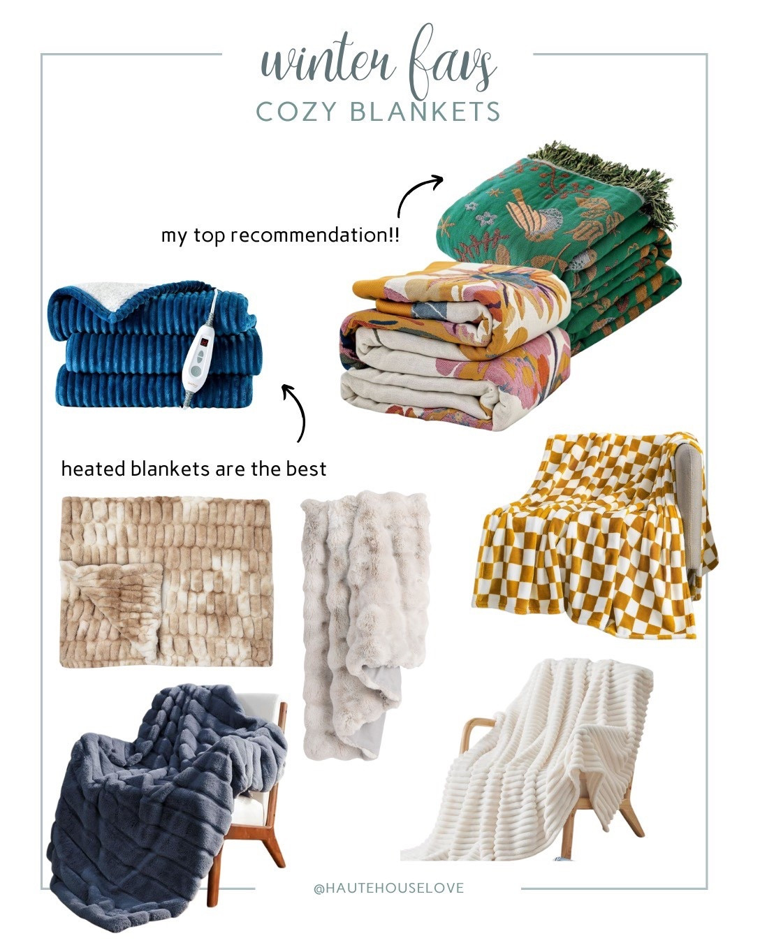 Winter Favorite Cozy Blankets 

#LTKselfcare #LTKSeasonal